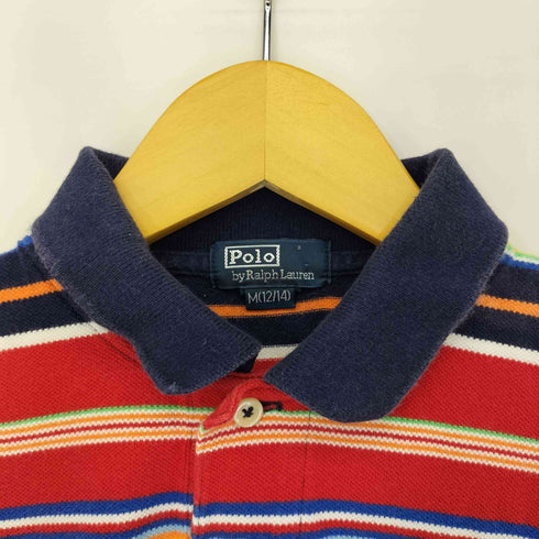ポロバイラルフローレン Polo by RALPH LAUREN ポニー刺繍 マルチボーダー S/S ポロシャツ レディース M