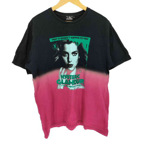 ヒステリックグラマー HYSTERIC GLAMOUR THE DEATH CITY pt Tシャツ デスシティ プリント バイカラー S/S Tシャツ メンズ JPN:XL