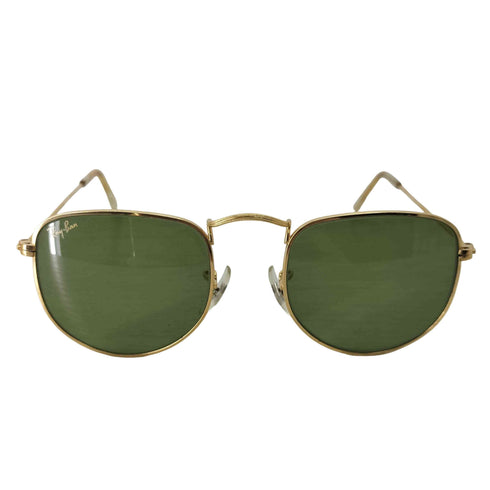 レイバン Ray-Ban FRANK KIDS スクエアサングラス ポリッシュゴールド ダークグリーン メンズ