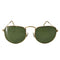 レイバン Ray-Ban FRANK KIDS スクエアサングラス ポリッシュゴールド ダークグリーン メンズ