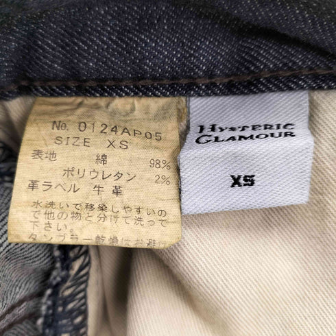 ヒステリックグラマー HYSTERIC GLAMOUR Y2K サイドジップ スキニーデニム レディース XS