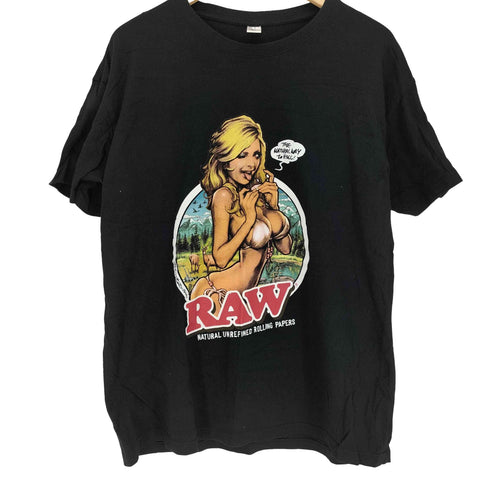 RAW PUREST NATURAL FIBERS アーティスト プリント S/S Tシャツ メンズ import:L