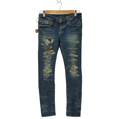 ヒステリックグラマー HYSTERIC GLAMOUR Y2K ダメージ加工 クラッシュスキニーデニム レディース XS