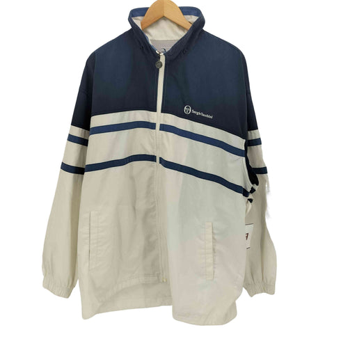 セルジオタッキーニ SERGIO TACCHINI イタリア製 ロゴ刺繍 バイカラー ジップアップ スタンド ジャケット レディース LL
