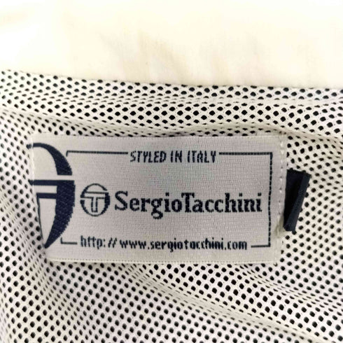 セルジオタッキーニ SERGIO TACCHINI イタリア製 ロゴ刺繍 バイカラー ジップアップ スタンド ジャケット レディース LL