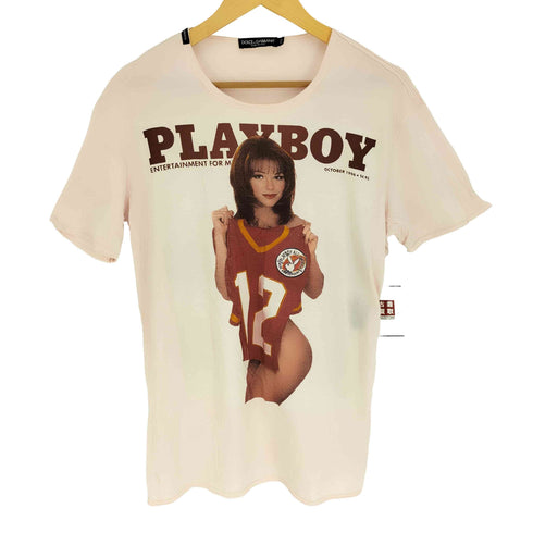 ドルチェアンドガッバーナ DOLCE&GABBANA イタリア製 OCTOBER 1996 マガジン プリント S/S Tシャツ メンズ EUR:52