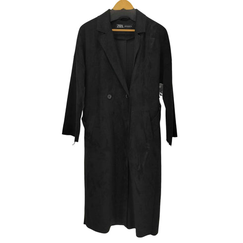 ザラ ZARA ダブルブレスト フェイクスウェード コート レディース import:XS