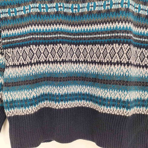 バーバリーブラックレーベル BURBERRY BLACK LABEL ノルディック Vネックコットンニット メンズ 3