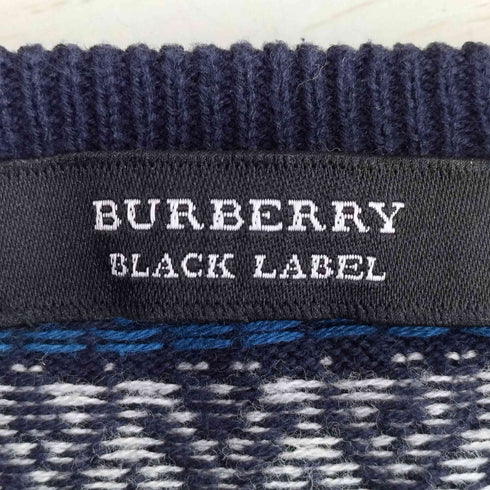 バーバリーブラックレーベル BURBERRY BLACK LABEL ノルディック Vネックコットンニット メンズ 3