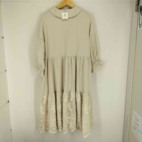 MYCLOSET ヘリンボーンギャザーシャツワンピース レディース