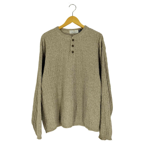 ビルブラス BILL BLASS 90s USA製 ヘンリーネック コットンニット メンズ import:L
