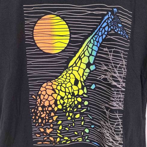 MODIFY キリン アニマル イラスト 絵 S/S Tシャツ メンズ import:L
