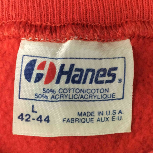 ヘインズ Hanes DENVER 発泡プリントクルーネックスウェット メンズ L