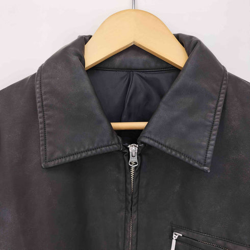 ジュンレッド JUNRed ダブルZIPシンセティックレザーブルゾン メンズ JPN:S