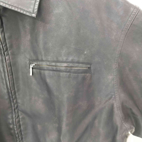 ジュンレッド JUNRed ダブルZIPシンセティックレザーブルゾン メンズ JPN:S