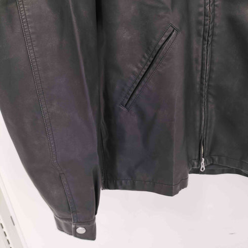 ジュンレッド JUNRed ダブルZIPシンセティックレザーブルゾン メンズ JPN:S