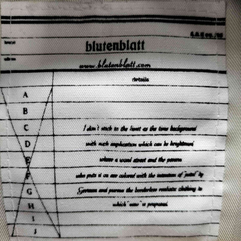 ブリューテンブラット Blutenblatt スナップボタン ベスト メンズ JPN:S