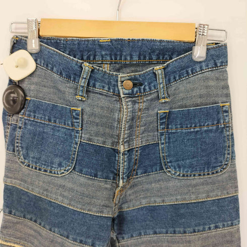 ヒステリックグラマー HYSTERIC GLAMOUR KINKY JEANS ウミヘビ ツギハギ加工 フレアデニムパンツ レディース JPN:S
