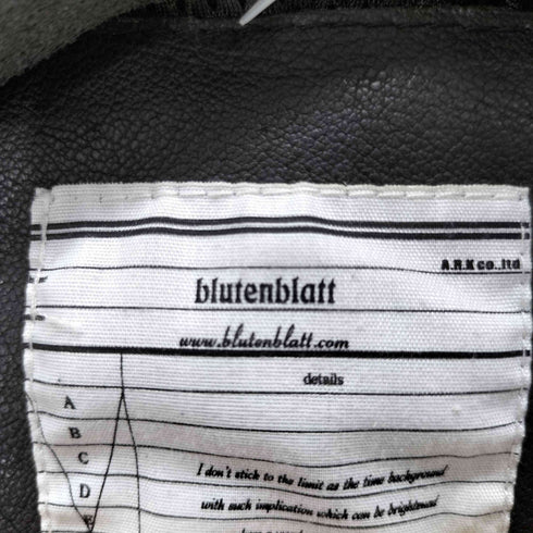 ブリューテンブラット Blutenblatt スタッズデザイン バッファローレザーベスト メンズ import:S