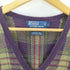 ポロバイラルフローレン Polo by RALPH LAUREN 90S チェック柄 シルクリネン ニットベスト メンズ JPN:L