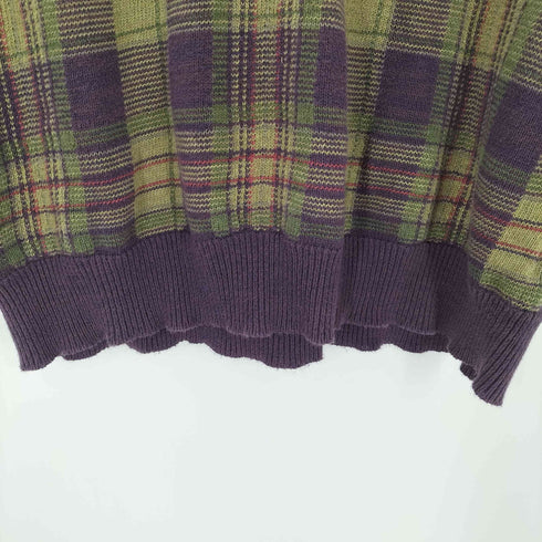 ポロバイラルフローレン Polo by RALPH LAUREN 90S チェック柄 シルクリネン ニットベスト メンズ JPN:L