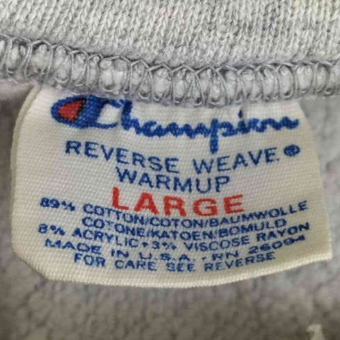 チャンピオン Champion 80s USA製 REVERSE WEAVE トリコタグ EAST BURG FIELD HOCKEY 三段 プルオーバーパーカー メンズ import:L