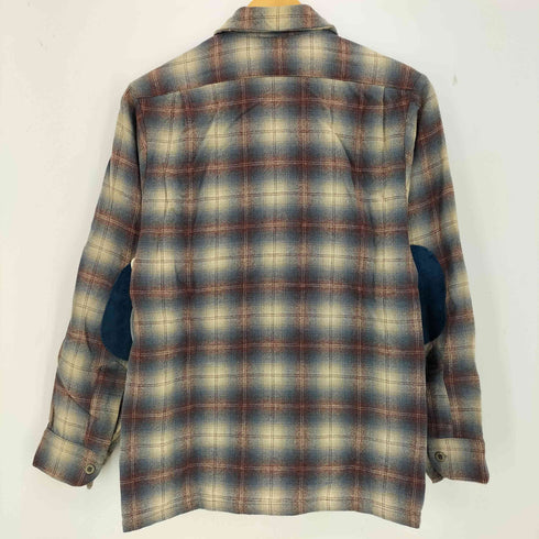 ペンドルトン PENDLETON 70s USA製 エルボーパッチ ウール オンブレチェックシャツ メンズ import:M