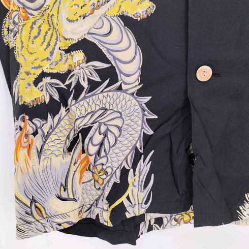 虎 龍 アロハシャツ メンズ