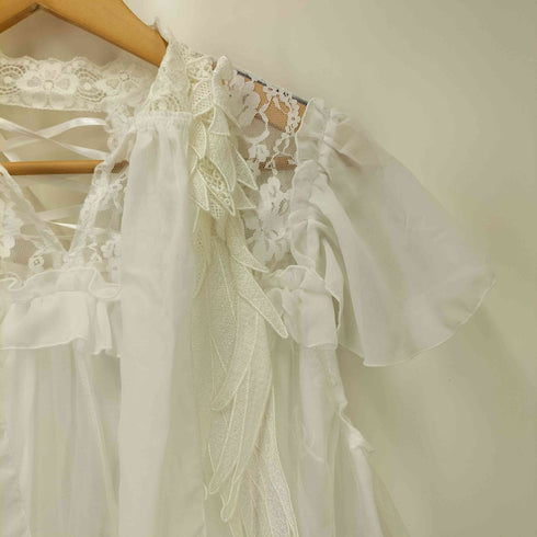 MR corset MAJOH レースアップ シースルー 花柄 ワンピース レディース