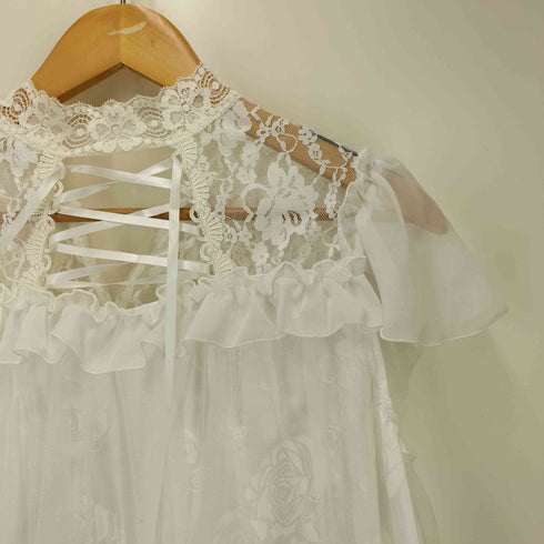 MR corset MAJOH レースアップ シースルー 花柄 ワンピース レディース
