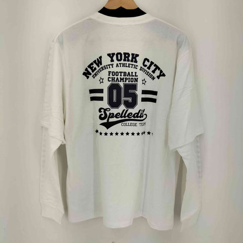 SPELLEDIT プリント L/S 袖レイヤードカットソー レディース FREE