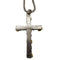 Silver 925 刻印 フラワー クロス 十字架 ネックレス メンズ