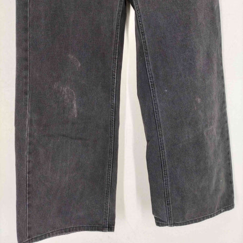 エムエムシックスメゾンマルジェラ MM6 Maison Margiela ワイドブラックデニムパンツ レディース JPN:42