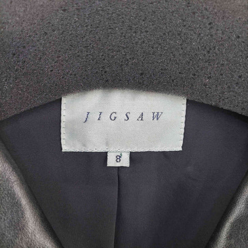 JIGSAW UK製 レザーカーコート レディース 8