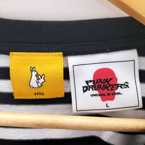 エフアールツー FR2 ロゴ刺繍 ボーダーL/Sカットソー メンズ JPN:L