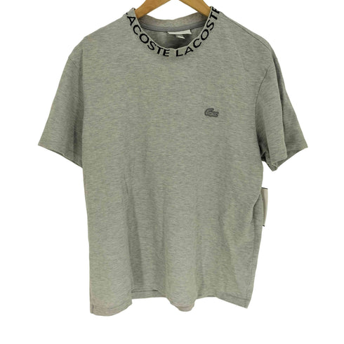 ラコステ LACOSTE ジャカード リブ ニットカラー 鹿の子地 Tシャツ メンズ import:L