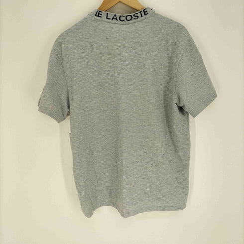 ラコステ LACOSTE ジャカード リブ ニットカラー 鹿の子地 Tシャツ メンズ import:L