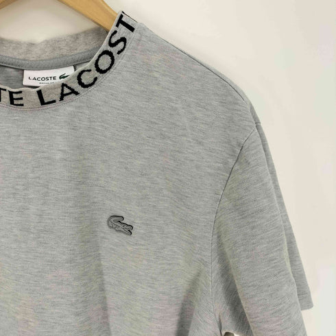 ラコステ LACOSTE ジャカード リブ ニットカラー 鹿の子地 Tシャツ メンズ import:L