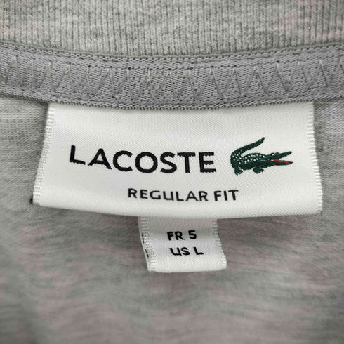 ラコステ LACOSTE ジャカード リブ ニットカラー 鹿の子地 Tシャツ メンズ import:L