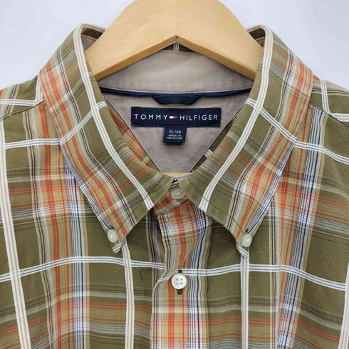 トミーヒルフィガー TOMMY HILFIGER チェック ボタンダウン 半袖シャツ メンズ import:XL