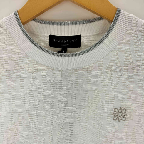 セントアンドリュース St. Andrews 14Gスクエアロゴジャガードクルーネックニットプルオーバー レディース import:S