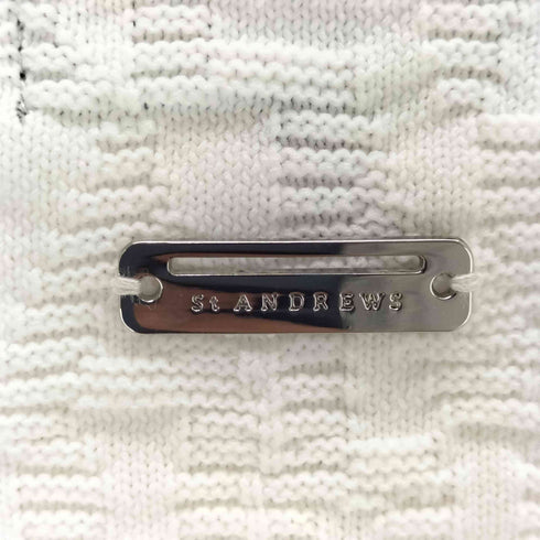 セントアンドリュース St. Andrews 14Gスクエアロゴジャガードクルーネックニットプルオーバー レディース import:S