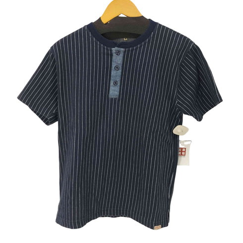 シュガーケーン SUGAR CANE SUGAR CANE Light S/S PIN STRIPE HENLEY NECK T-SHIRT メンズ JPN:M