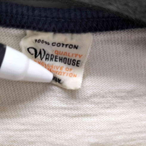 ウエアハウス WAREHOUSE 両面ワッペン S/SリンガーTシャツ メンズ JPN:L