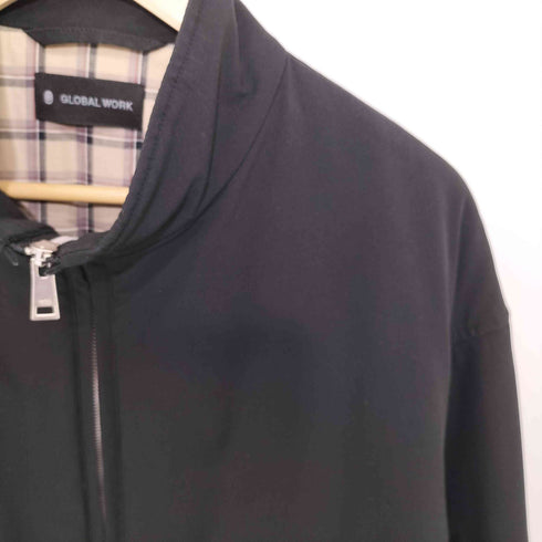 グローバルワーク GLOBAL WORK 裏地チェック ジップアップ 中綿ジャケット メンズ import:M