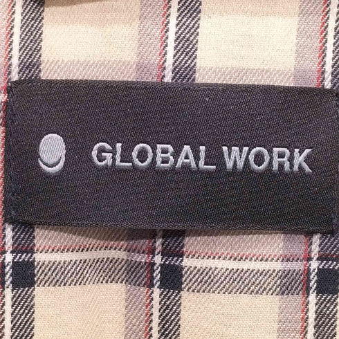 グローバルワーク GLOBAL WORK 裏地チェック ジップアップ 中綿ジャケット メンズ import:M