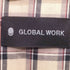 グローバルワーク GLOBAL WORK 裏地チェック ジップアップ 中綿ジャケット メンズ import:M