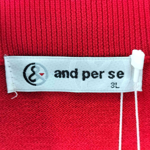 and per se ソリストヒート袖ハイネックセーター メンズ 3L