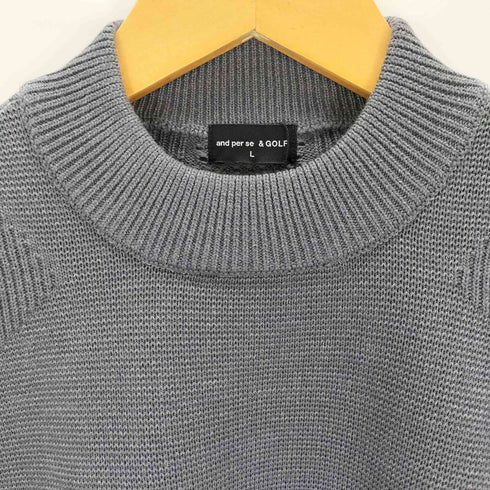 and per se &GOLF ウール×ペーパーファイバーニットセーター メンズ import:L