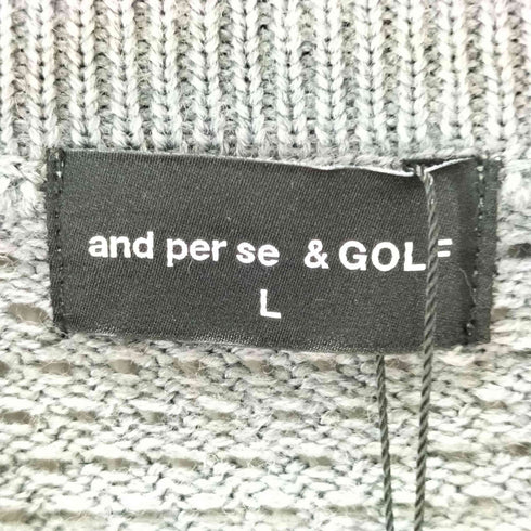 and per se &GOLF ウール×ペーパーファイバーニットセーター メンズ import:L